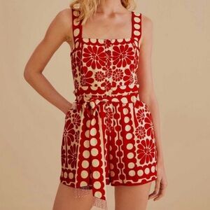 Farm Rio Palermo Sleeveless Romper NEW WITH TAGS!